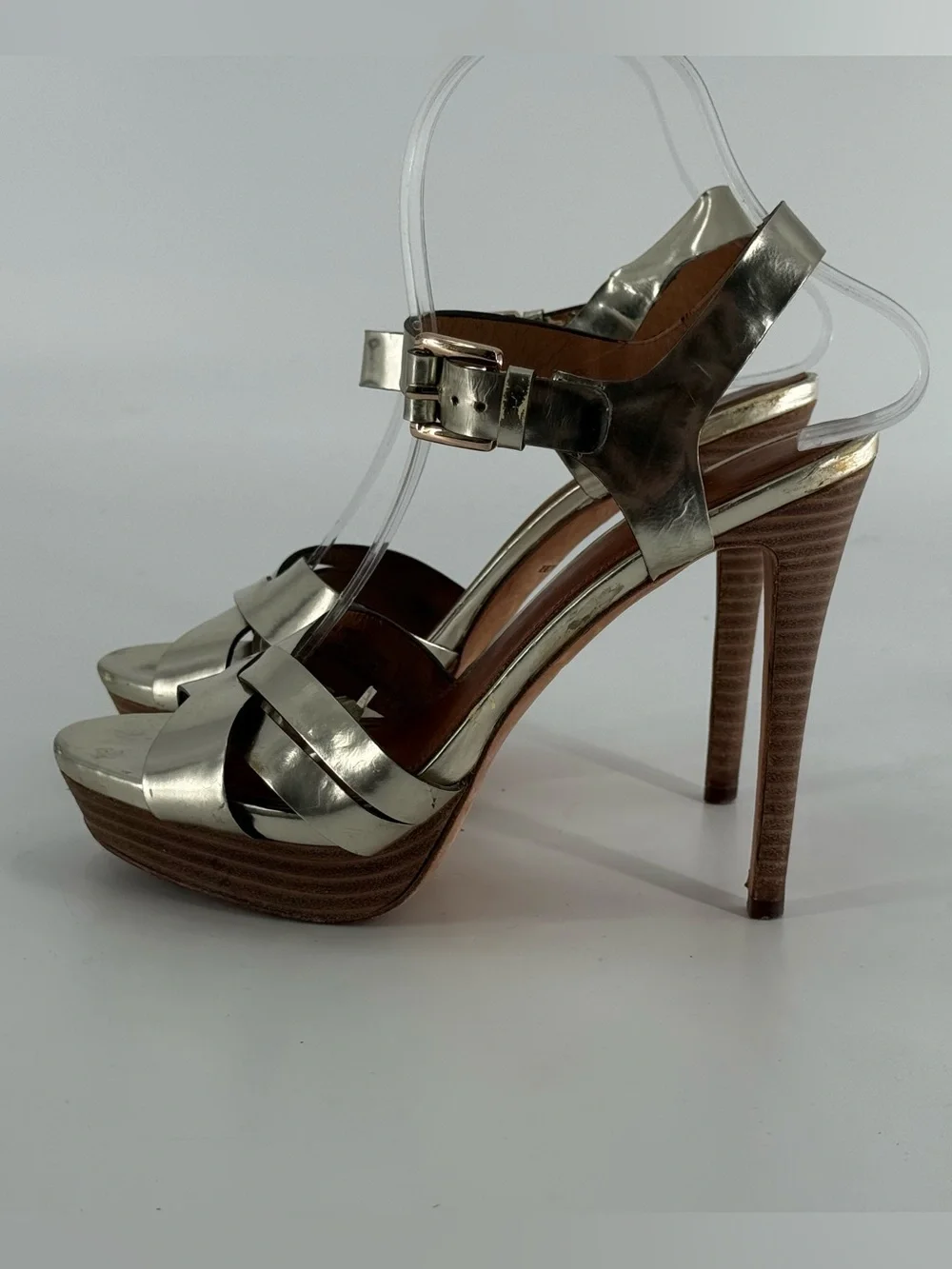 Coach Dani Gold‎ Platform Heels Pumps Sandals 7.5